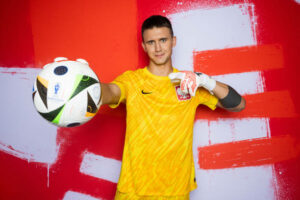 WARSAW, POLAND - JUNE 03: Mateusz Kochalski of Poland poses for a portrait during the Poland Portrait session ahead of the UEFA EURO 2024 Germany on June 03, 2024 in Berlin, Germany. (Photo by Boris Streubel - UEFA/UEFA via Getty Images)